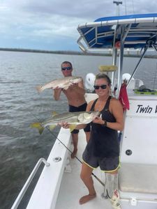 Two snook and redfish caught while fishing in Florida