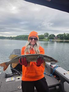 Northern pike caught while fishing in Manhattan Kansas