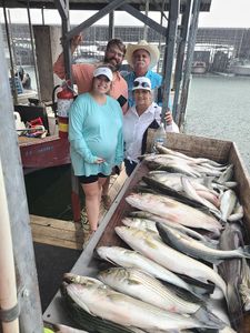 Three fish caught by five people in Pottsboro