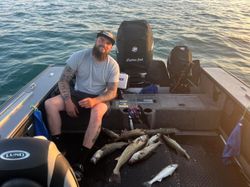 Two 14-inch fish caught while fishing in Michigan