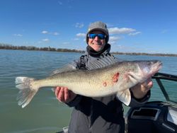 Angler with a big fish catch in Detroit