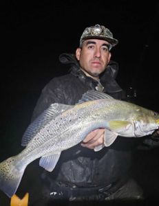 A lone angler fishing in Texas