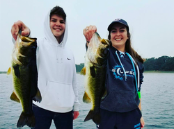 Two anglers fishing for the best catch in Kissimmee