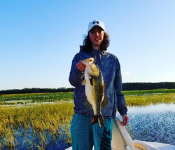 Largemouth bass caught while fishing in FL