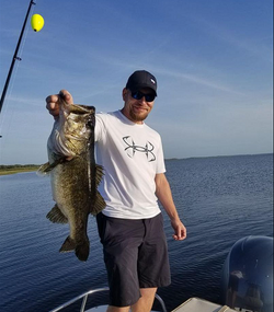 A largemouth bass caught during a fishing trip in Kissimmee.