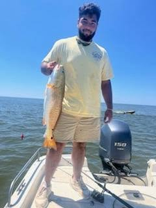 A lone angler fishing in the Florida waters.