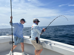 Two people fishing in SC