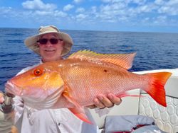 Mutton Snapper, 31-inch fish, caught fishing in St. Augustine