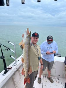 Northern pike caught while fishing in Bay City Michigan