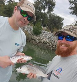 Two redfish caught during fishing tours in SC