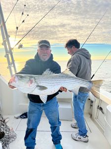 Striper sunset in Manasquan