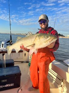 Morning mist and striped bass bliss.