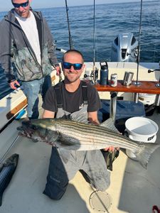 Striped bass fishing in Manasquan, NJ
