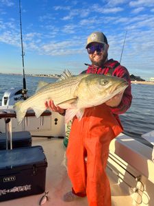 Striped bass caught while fishing in NJ