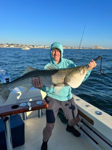Striped bass caught by angler in Manasquan