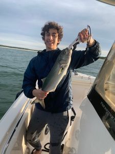 A person fishing in Osterville