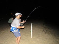 Person fishing at Cape May
