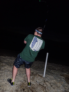 Night fishing setup ready for action in Cape May.