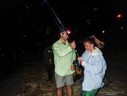Three people enjoying a fishing trip in NJ