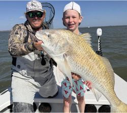 Large black drum fish caught while fishing in Corpus Christi TX