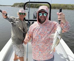 Successful black drum fishing trip on boat in Corpus Christi TX waters
