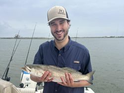 One person fishing in Corpus Christi