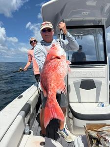 Red snapper catch on fishing boat in Gulf Shores AL