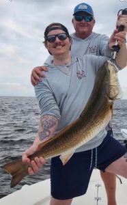 Redfish catch displayed on fishing boat in Gulf Shores AL waters