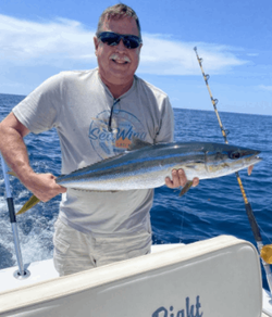 One person fishing at Pompano Beach