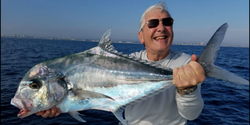 Impressive catch of an African Pompano fish in West Palm Beach
