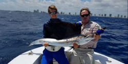 A magnificent Atlantic Sailfish caught by two anglers in FL