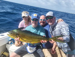 4 people enjoying a cruises and fishing trip in FL
