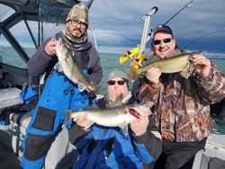 Fishing For Walleye Fish in Detroit River