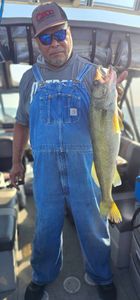 One person fishing in Detroit