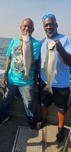 Two rainbow trout caught while fishing in MI