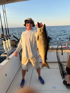 Coho salmon caught while fishing in NY