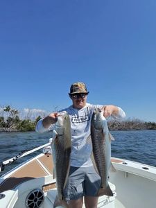Redfish catch on fishing boat in Cape Coral FL waters