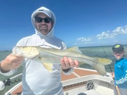 Snook catch displayed on fishing boat in Cape Coral FL waters