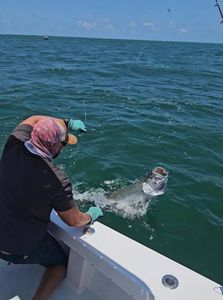 Fisherman enjoying a day of fishing in FL