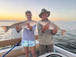 Two redfish caught while fishing in Florida