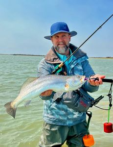 Angler with big fish in Rio Hondo