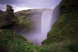 What an adventure! Cloudy skies made for exciting views of this stunning waterfall.