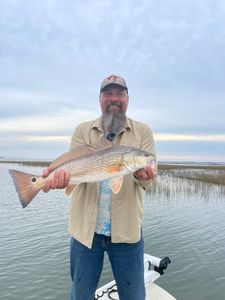 A redfish caught by a fisherman in Beaufort