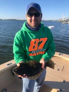 Southern Flounder fish caught while fishing in Beaufort