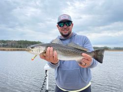 Spotted weakfish caught while fishing in NC
