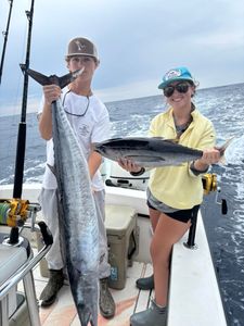 Two king mackerel and blackfin tuna fish caught in Beaufort