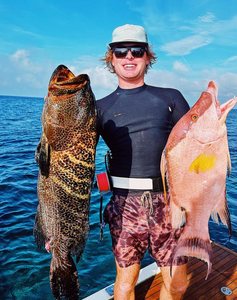 Two big fish caught on a fishing trip in FL