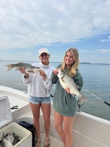 Two striped bass caught during fishing trip in North Augusta SC