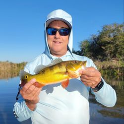 A person fishing in the waters of Fort Lauderdale