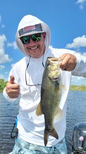 A large Florida Bass caught while fishing in Fort Lauderdale